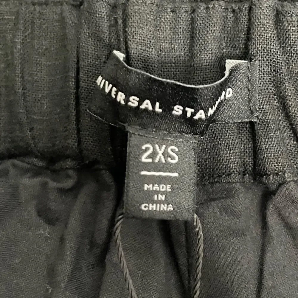 Universal Standard Attis/Paloma Stretch Linen Bermuda Short Black